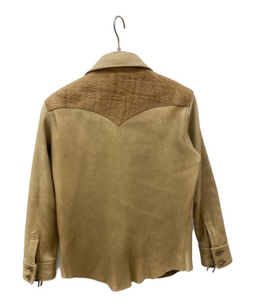 FUNNY（ファニー）FUNNY (ファニー) ウエスタンレザーシャツジャケット ベージュ サイズ:Mの古着・服飾アイテム