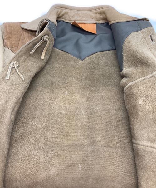 FUNNY（ファニー）FUNNY (ファニー) ウエスタンレザーシャツジャケット ベージュ サイズ:Mの古着・服飾アイテム