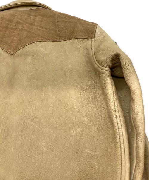 FUNNY（ファニー）FUNNY (ファニー) ウエスタンレザーシャツジャケット ベージュ サイズ:Mの古着・服飾アイテム