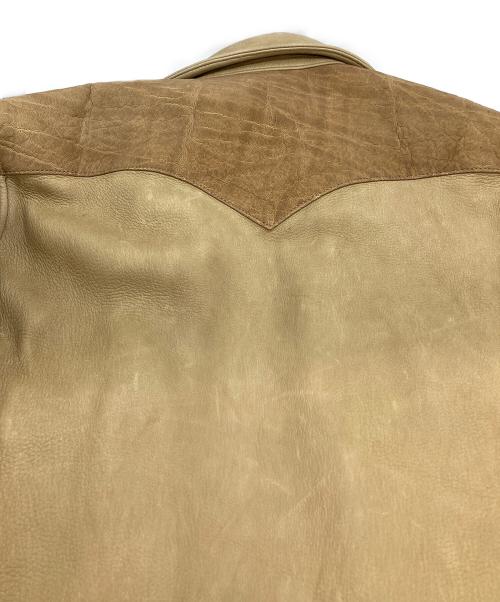 FUNNY（ファニー）FUNNY (ファニー) ウエスタンレザーシャツジャケット ベージュ サイズ:Mの古着・服飾アイテム