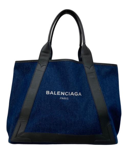 BALENCIAGA（バレンシアガ）BALENCIAGA (バレンシアガ) NAVY CABAS M/キャンバストートバッグ インディゴの古着・服飾アイテム