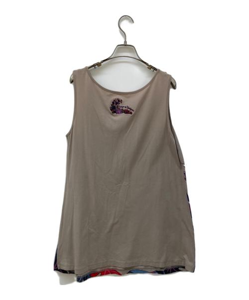 TOKUKO1erVOL（トクコプルミエヴォル）TOKUKO1erVOL (トクコプルミエヴォル) ノースリーブプリントワンピース グレー サイズ:9の古着・服飾アイテム