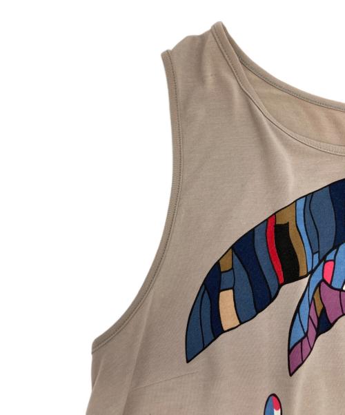 TOKUKO1erVOL（トクコプルミエヴォル）TOKUKO1erVOL (トクコプルミエヴォル) ノースリーブプリントワンピース グレー サイズ:9の古着・服飾アイテム