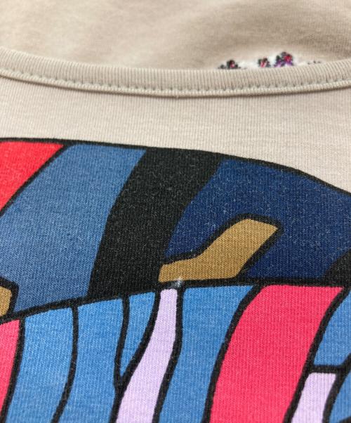 TOKUKO1erVOL（トクコプルミエヴォル）TOKUKO1erVOL (トクコプルミエヴォル) ノースリーブプリントワンピース グレー サイズ:9の古着・服飾アイテム