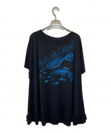 TOKUKO1erVOL（トクコプルミエヴォル）の古着「刺繍オーバーサイズTシャツ」｜ブラック