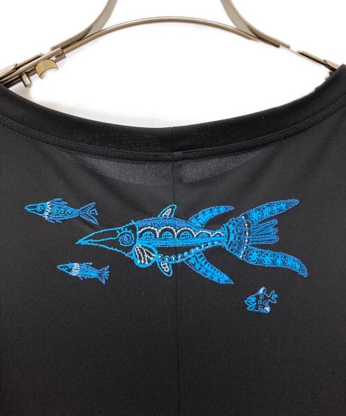 TOKUKO1erVOL（トクコプルミエヴォル）TOKUKO1erVOL (トクコプルミエヴォル) 刺繍オーバーサイズTシャツ ブラック サイズ:9の古着・服飾アイテム
