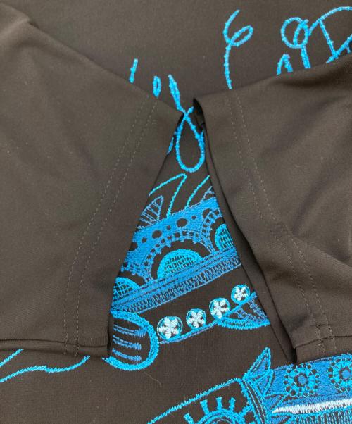 TOKUKO1erVOL（トクコプルミエヴォル）TOKUKO1erVOL (トクコプルミエヴォル) 刺繍オーバーサイズTシャツ ブラック サイズ:9の古着・服飾アイテム