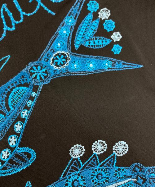 TOKUKO1erVOL（トクコプルミエヴォル）TOKUKO1erVOL (トクコプルミエヴォル) 刺繍オーバーサイズTシャツ ブラック サイズ:9の古着・服飾アイテム