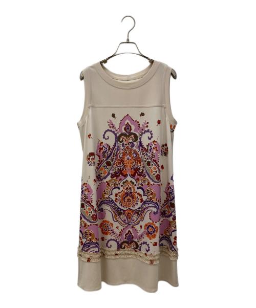 TOKUKO1erVOL（トクコプルミエヴォル）TOKUKO1erVOL (トクコプルミエヴォル) ノースリーブワンピース ベージュ サイズ:9の古着・服飾アイテム