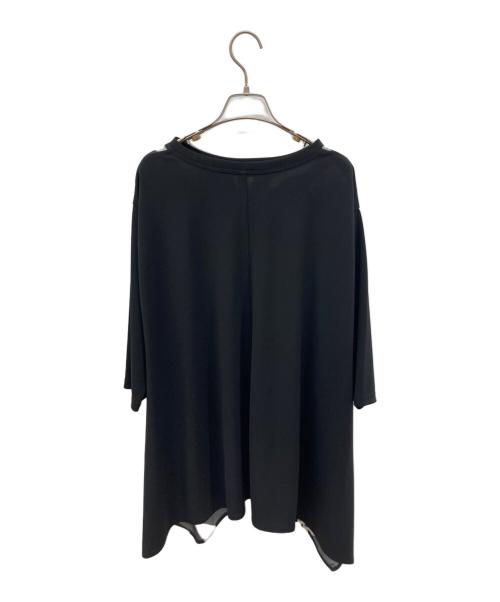 TOKUKO1erVOL（トクコプルミエヴォル）TOKUKO1erVOL (トクコプルミエヴォル) 変形プリントジャージーカットソー ブラック サイズ:9の古着・服飾アイテム