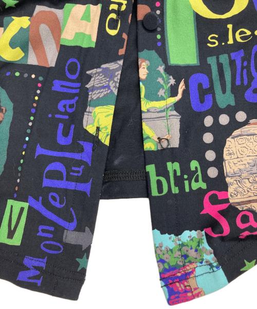 TOKUKO1erVOL（トクコプルミエヴォル）TOKUKO1erVOL (トクコプルミエヴォル) プリントジャージーシャツ ブラック サイズ:9の古着・服飾アイテム