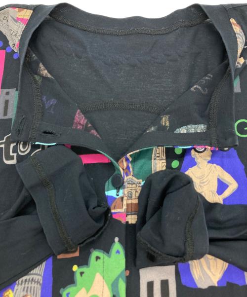 TOKUKO1erVOL（トクコプルミエヴォル）TOKUKO1erVOL (トクコプルミエヴォル) プリントジャージーシャツ ブラック サイズ:9の古着・服飾アイテム