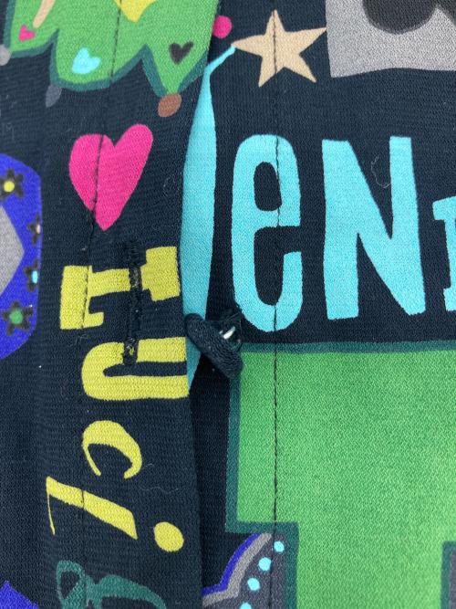 TOKUKO1erVOL（トクコプルミエヴォル）TOKUKO1erVOL (トクコプルミエヴォル) プリントジャージーシャツ ブラック サイズ:9の古着・服飾アイテム