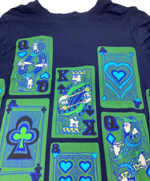 TOKUKO1erVOL（トクコプルミエヴォル）TOKUKO1erVOL (トクコプルミエヴォル) トランププリントジャージーカットソー ネイビー サイズ:9の古着・服飾アイテム