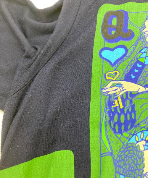 TOKUKO1erVOL（トクコプルミエヴォル）TOKUKO1erVOL (トクコプルミエヴォル) トランププリントジャージーカットソー ネイビー サイズ:9の古着・服飾アイテム