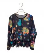 TOKUKO1erVOLトクコプルミエヴォル）の古着「総柄ジャージーシャツ」｜ブラック