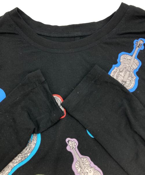 TOKUKO1erVOL（トクコプルミエヴォル）TOKUKO1erVOL (トクコプルミエヴォル) 楽器プリントカットソー ブラック サイズ:9の古着・服飾アイテム