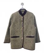 SALCOサルコ）の古着「ペイズリー柄キルティングコート」｜グリーン