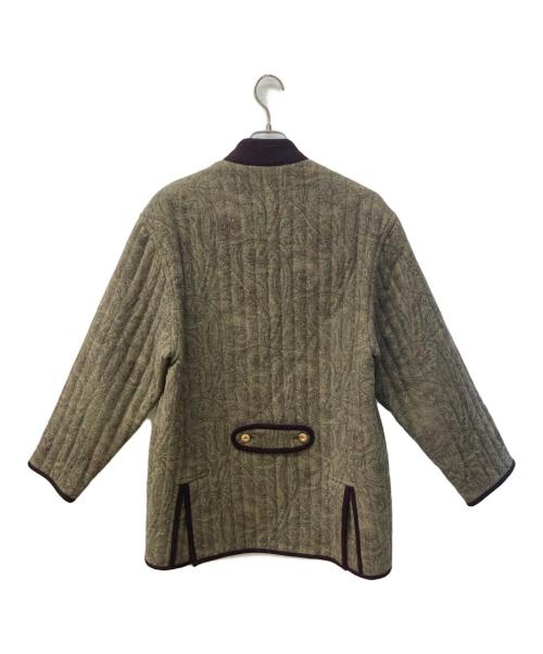 SALCO（サルコ）SALCO (サルコ) ペイズリー柄キルティングコート グリーン サイズ:8の古着・服飾アイテム