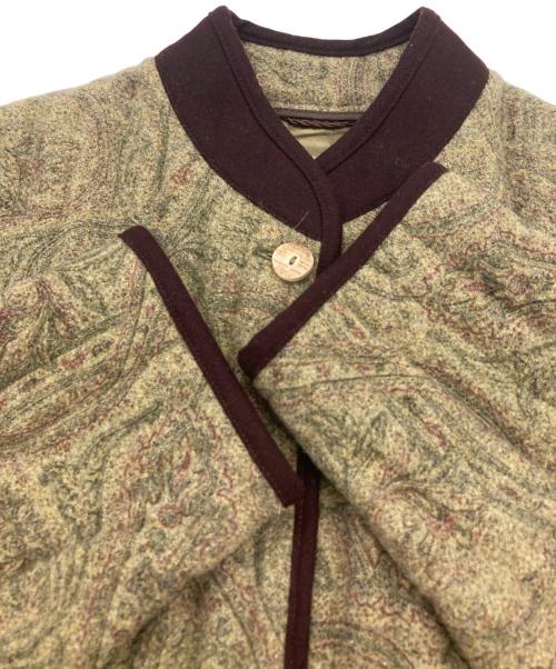 SALCO（サルコ）SALCO (サルコ) ペイズリー柄キルティングコート グリーン サイズ:8の古着・服飾アイテム