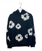 Denim Tearsデニムティアーズ）の古着「cotton wreath hoodie/フラワープリントパーカー」｜ブラック