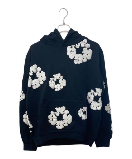 Denim Tears（デニムティアーズ）Denim Tears (デニムティアーズ) cotton wreath hoodie/フラワープリントパーカー ブラック サイズ:Lの古着・服飾アイテム