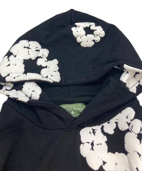 Denim Tears（デニムティアーズ）Denim Tears (デニムティアーズ) cotton wreath hoodie/フラワープリントパーカー ブラック サイズ:Lの古着・服飾アイテム
