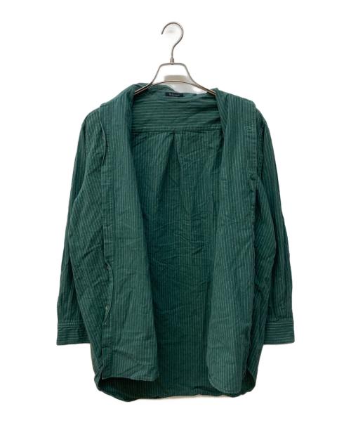 Y's for men（ワイズフォーメン）Y's for men (ワイズフォーメン) ストライプシャツ グリーン サイズ:不明の古着・服飾アイテム