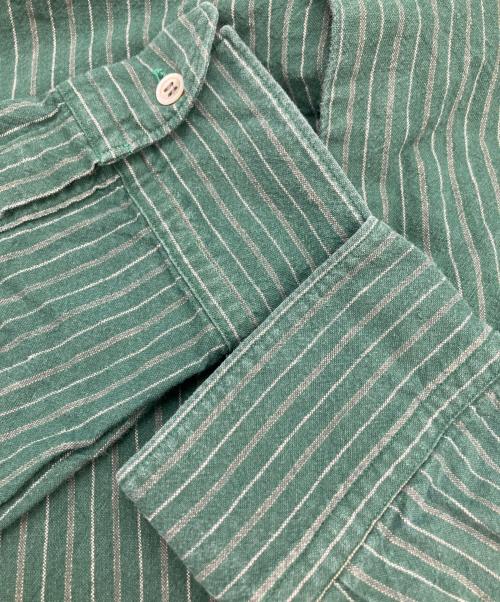 Y's for men（ワイズフォーメン）Y's for men (ワイズフォーメン) ストライプシャツ グリーン サイズ:不明の古着・服飾アイテム