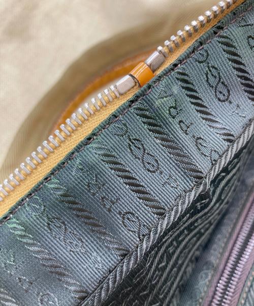 PRADA（プラダ）PRADA (プラダ) 2WAYショルダーバッグ ベージュ×ブラウンの古着・服飾アイテム