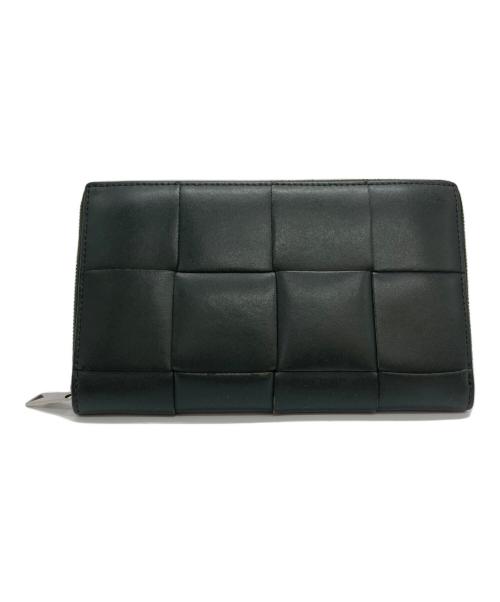 BOTTEGA VENETA（ボッテガベネタ）BOTTEGA VENETA (ボッテガベネタ) ジップアラウンドウォレット ダークグリーンの古着・服飾アイテム