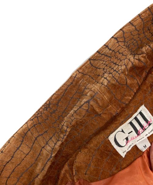 G-Ⅲ（ジースリー）G-Ⅲ (ジースリー) フリンジレザージャケット ブラウン サイズ:Mの古着・服飾アイテム
