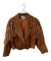 G-Ⅲ（ジースリー）の古着「フリンジレザージャケット」｜ブラウン