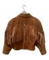 G-Ⅲ (ジースリー) フリンジレザージャケット ブラウン サイズ:M：5000円