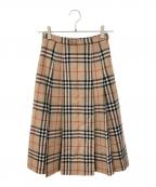 Burberry'sバーバリー）の古着「ノヴァチェックウールスカート」｜ベージュ