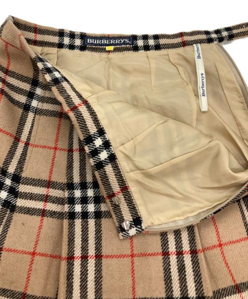 Burberry's（バーバリー）Burberry's (バーバリーズ) ノヴァチェックウールスカート ベージュ サイズ:不明の古着・服飾アイテム