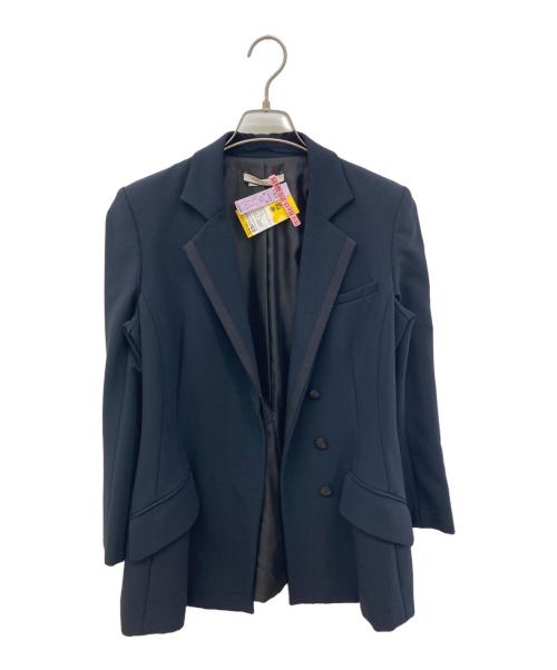FOXEY NEWYORK（フォクシーニューヨーク）FOXEY NEWYORK (フォクシーニューヨーク) テープラペルテーラードジャケット ネイビー サイズ:40の古着・服飾アイテム