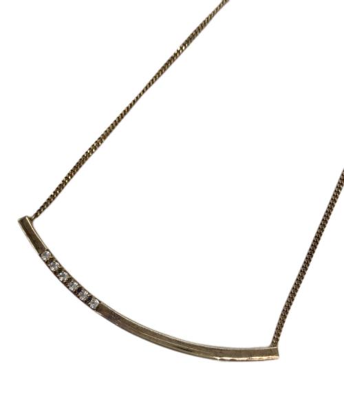 4℃（ヨンドシー）4℃ (ヨンドシー) ラインストーンネックレス ゴールドの古着・服飾アイテム