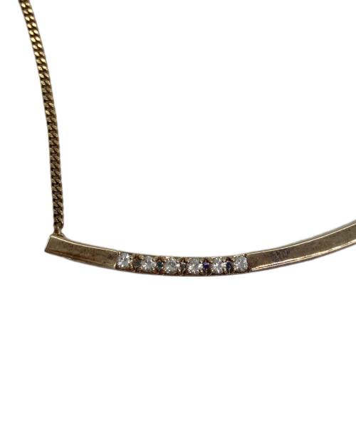 4℃（ヨンドシー）4℃ (ヨンドシー) ラインストーンネックレス ゴールドの古着・服飾アイテム