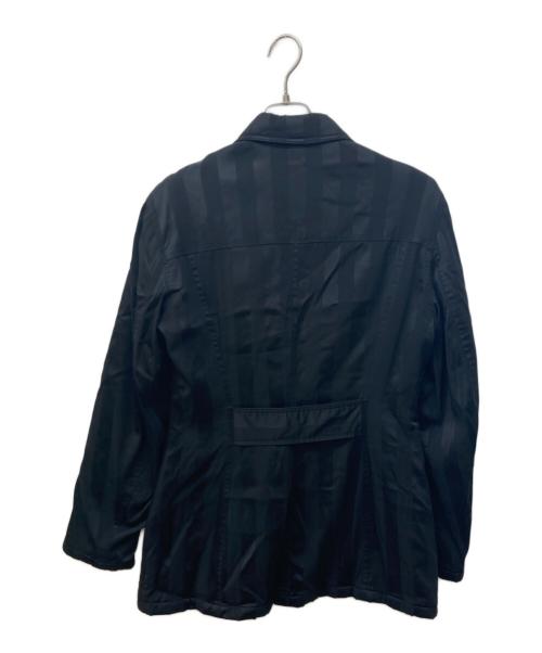 VERSACE（ヴェルサーチェ）VERSACE (ヴェルサーチェ) 中綿ストライプジャケット ブラック サイズ:Lの古着・服飾アイテム