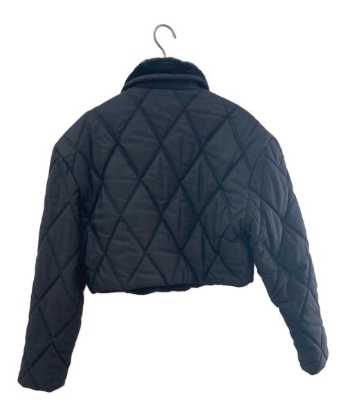 VERSACE（ヴェルサーチェ）VERSACE (ヴェルサーチェ) ファーカラーショートジャケット ブラック サイズ:42の古着・服飾アイテム