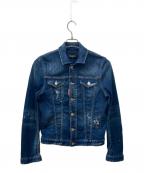 DSQUARED2ディースクエアード）の古着「ペンキデニムジャケット」｜インディゴ