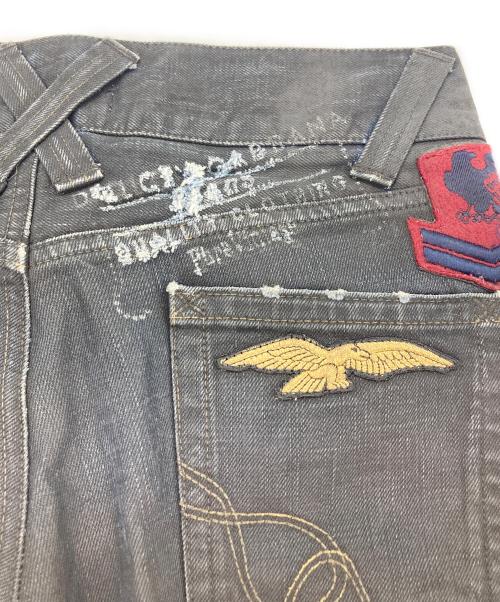 DOLCE & GABBANA（ドルチェ＆ガッバーナ）DOLCE & GABBANA (ドルチェ＆ガッバーナ) ワッペン加工ペンキデニム ブラック サイズ:44の古着・服飾アイテム