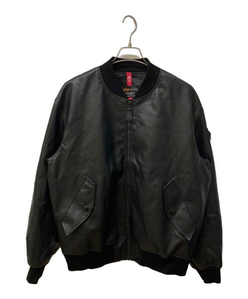 ALPHA（アルファ）ALPHA (アルファ) エコレザーL-2Bジャケット ブラック サイズ:XLの古着・服飾アイテム