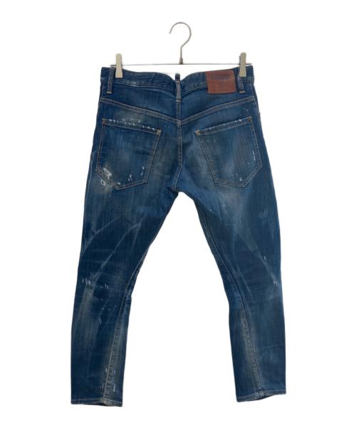 DSQUARED2（ディースクエアード）DSQUARED2 (ディースクエアード) ダメージ加工デニムパンツ インディゴ サイズ:42の古着・服飾アイテム