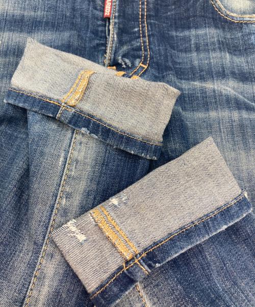 DSQUARED2（ディースクエアード）DSQUARED2 (ディースクエアード) ダメージ加工デニムパンツ インディゴ サイズ:42の古着・服飾アイテム