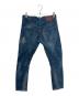 DSQUARED2 (ディースクエアード) ダメージ加工デニムパンツ インディゴ サイズ:42：8000円
