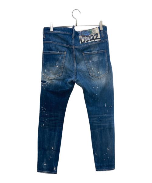 DSQUARED2（ディースクエアード）DSQUARED2 (ディースクエアード) ダメージ加工デニムパンツ インディゴ サイズ:46の古着・服飾アイテム