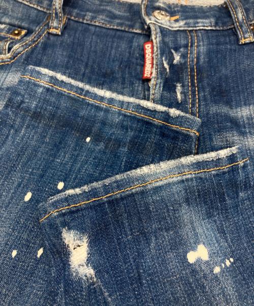 DSQUARED2（ディースクエアード）DSQUARED2 (ディースクエアード) ダメージ加工デニムパンツ インディゴ サイズ:46の古着・服飾アイテム