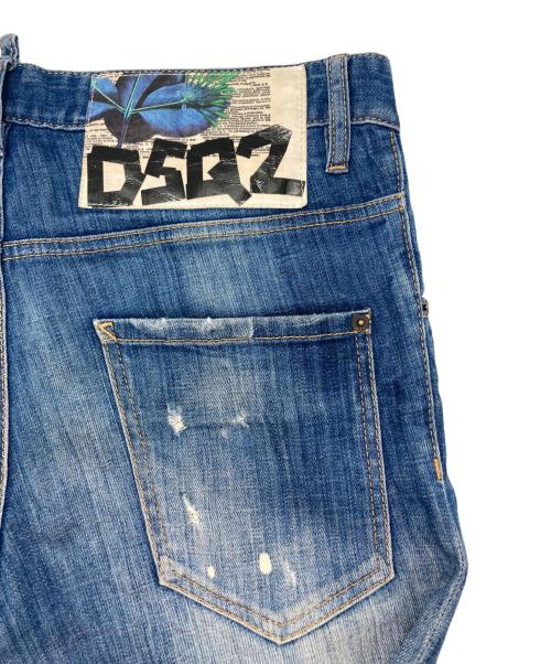 DSQUARED2（ディースクエアード）DSQUARED2 (ディースクエアード) ダメージ加工デニムパンツ インディゴ サイズ:46の古着・服飾アイテム